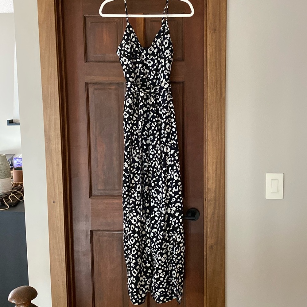 Black and White Leopard Jumpsuit
